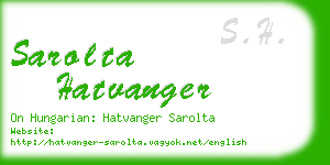 sarolta hatvanger business card